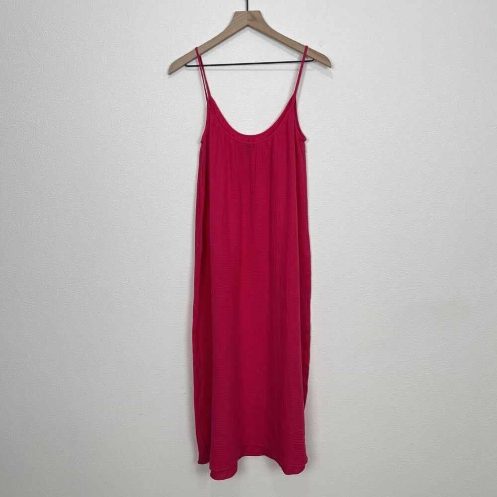 Express Dress Womens Small Pink Gauzy 100% Cotton Beachy Boho‎ Coastal Resort - Picture 6 of 14